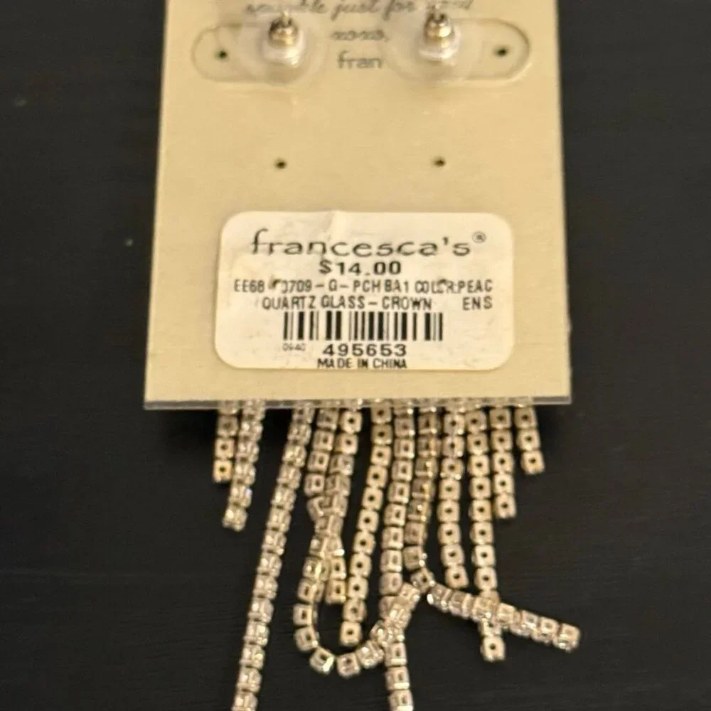 Francesca’s Rhinestones Dangle‎ Earrings